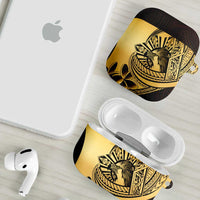 Philippines Eagle Sun AirPods Case Filipino Agila Polynesian Tattoo Gold Color