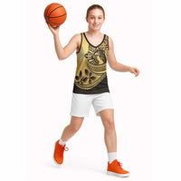 Philippines Eagle Sun Basketball Jersey Filipino Agila Polynesian Tattoo Gold Color LT14 - Polynesian Pride
