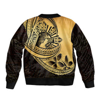 Philippines Eagle Sun Bomber Jacket Filipino Agila Polynesian Tattoo Gold Color LT14 - Polynesian Pride