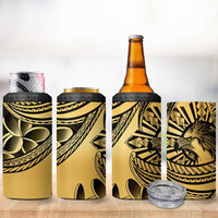 Philippines Eagle Sun 4 in 1 Can Cooler Tumbler Filipino Agila Polynesian Tattoo Gold Color