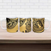 Philippines Eagle Sun Ceramic Mug Filipino Agila Polynesian Tattoo Gold Color LT14 - Polynesian Pride