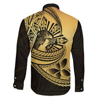 Philippines Eagle Sun Family Matching Summer Maxi Dress and Hawaiian Shirt Filipino Agila Polynesian Tattoo Gold Color