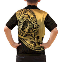 Philippines Eagle Sun Hawaiian Shirt Filipino Agila Polynesian Tattoo Gold Color