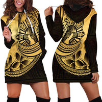 Philippines Eagle Sun Hoodie Dress Filipino Agila Polynesian Tattoo Gold Color LT14 - Polynesian Pride