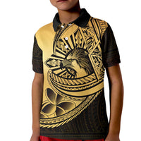 Philippines Eagle Sun Kid Polo Shirt Filipino Agila Polynesian Tattoo Gold Color LT14 Kid Gold - Polynesian Pride