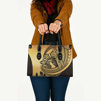 Philippines Eagle Sun Leather Bag Filipino Agila Polynesian Tattoo Gold Color LT14 - Polynesian Pride