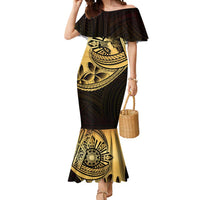 Philippines Eagle Sun Mermaid Dress Filipino Agila Polynesian Tattoo Gold Color LT14 Women Gold - Polynesian Pride