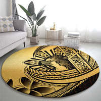 Philippines Eagle Sun Round Carpet Filipino Agila Polynesian Tattoo Gold Color LT14 - Polynesian Pride