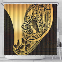 Philippines Eagle Sun Shower Curtain Filipino Agila Polynesian Tattoo Gold Color LT14 - Polynesian Pride
