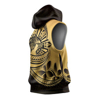 Philippines Eagle Sun Sleeveless Hoodie Filipino Agila Polynesian Tattoo Gold Color LT14 - Polynesian Pride