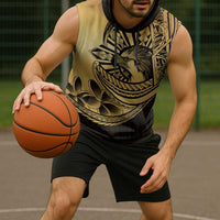 Philippines Eagle Sun Sleeveless Hoodie Filipino Agila Polynesian Tattoo Gold Color LT14 - Polynesian Pride