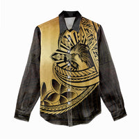 Philippines Eagle Sun Women Casual Shirt Filipino Agila Polynesian Tattoo Gold Color LT14 - Polynesian Pride