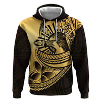 Philippines Eagle Sun Zip Hoodie Filipino Agila Polynesian Tattoo Gold Color LT14 Pullover Hoodie Gold - Polynesian Pride