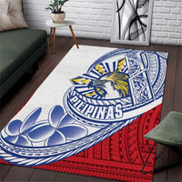 Philippines Eagle Sun Area Rug Filipino Agila Polynesian Tattoo Flag Color LT14 Red - Polynesian Pride
