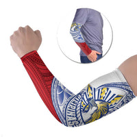 Philippines Eagle Sun Arm Sleeves Filipino Agila Polynesian Tattoo Flag Color LT14 Set of 2 Red - Polynesian Pride