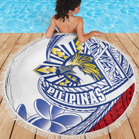 Philippines Eagle Sun Beach Blanket Filipino Agila Polynesian Tattoo Flag Color