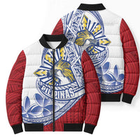 Philippines Eagle Sun Bomber Puffer Jacket Filipino Agila Polynesian Tattoo Flag Color LT14 - Polynesian Pride