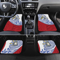 Philippines Eagle Sun Car Mats Filipino Agila Polynesian Tattoo Flag Color LT14 Set 4pcs Red - Polynesian Pride