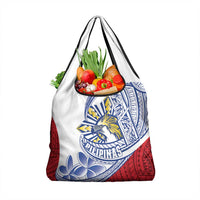 Philippines Eagle Sun Grocery Bag Filipino Agila Polynesian Tattoo Flag Color LT14 1-pack One Size Red - Polynesian Pride