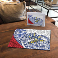Philippines Eagle Sun Puzzle Filipino Agila Polynesian Tattoo Flag Color LT14 - Polynesian Pride