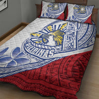 Philippines Eagle Sun Quilt Bed Set Filipino Agila Polynesian Tattoo Flag Color LT14 - Polynesian Pride