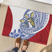 Philippines Eagle Sun Rubber Doormat Filipino Agila Polynesian Tattoo Flag Color LT14 - Polynesian Pride