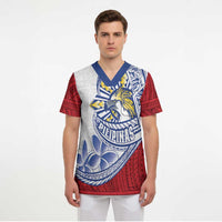 Philippines Eagle Sun Scrub Top Filipino Agila Polynesian Tattoo Flag Color LT14 - Polynesian Pride