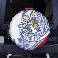 Philippines Eagle Sun Spare Tire Cover Filipino Agila Polynesian Tattoo Flag Color LT14 No hole Red - Polynesian Pride
