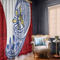 Philippines Eagle Sun Window Curtain Filipino Agila Polynesian Tattoo Flag Color LT14 - Polynesian Pride