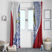 Philippines Eagle Sun Window Curtain Filipino Agila Polynesian Tattoo Flag Color LT14 - Polynesian Pride