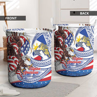 Filipino American History Month Laundry Basket Philippines Agila USA Eagle Mix Flag LT14 - Polynesian Pride