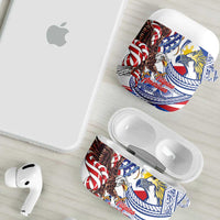 Filipino American History Month AirPods Case Philippines Agila USA Eagle Mix Flag LT14 - Polynesian Pride