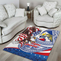Filipino American History Month Area Rug Philippines Agila USA Eagle Mix Flag LT14 - Polynesian Pride