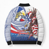 Filipino American History Month Bomber Puffer Jacket Philippines Agila USA Eagle Mix Flag LT14 - Polynesian Pride