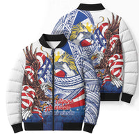 Filipino American History Month Bomber Puffer Jacket Philippines Agila USA Eagle Mix Flag LT14 - Polynesian Pride