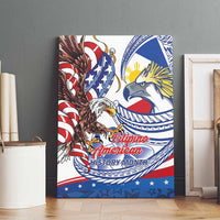 Filipino American History Month Canvas Wall Art Philippines Agila USA Eagle Mix Flag LT14 - Polynesian Pride
