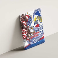 Filipino American History Month Canvas Wall Art Philippines Agila USA Eagle Mix Flag LT14 - Polynesian Pride