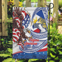 Filipino American History Month Garden Flag Philippines Agila USA Eagle Mix Flag LT14 Garden Flag Blue - Polynesian Pride