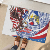 Filipino American History Month Rubber Doormat Philippines Agila USA Eagle Mix Flag LT14 - Polynesian Pride