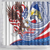 Filipino American History Month Shower Curtain Philippines Agila USA Eagle Mix Flag LT14 - Polynesian Pride