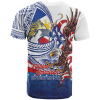 Filipino American History Month T Shirt Philippines Agila USA Eagle Mix Flag LT14 - Polynesian Pride