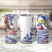 Filipino American History Month Tumbler Cup Philippines Agila USA Eagle Mix Flag LT14 - Polynesian Pride