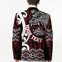 Personalised Aotearoa Bulldog Blazer New Zealand Maori Taniko Art - Polynesian Pride