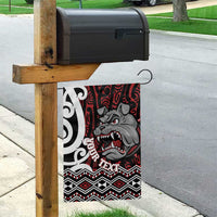 Personalised Aotearoa Bulldog Garden Flag New Zealand Maori Taniko Art