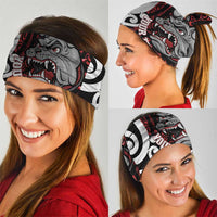 Personalised Aotearoa Bulldog Neck Gaiter New Zealand Maori Taniko Art - Polynesian Pride