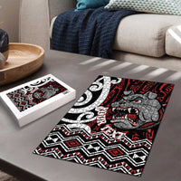 Personalised Aotearoa Bulldog Puzzle New Zealand Maori Taniko Art - Polynesian Pride
