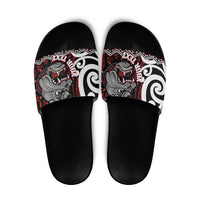 Personalised Aotearoa Bulldog Slide Sandals New Zealand Maori Taniko Art - Polynesian Pride