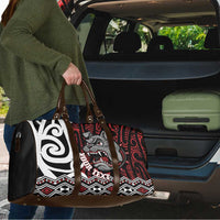 Personalised Aotearoa Bulldog Travel Bag New Zealand Maori Taniko Art - Polynesian Pride