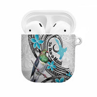 Aotearoa Te Ika-a-Maui AirPods Case South Island Kekeru Maori Koru LT14 White - Polynesian Pride
