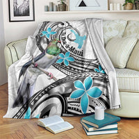 Aotearoa Te Ika-a-Maui Blanket South Island Kekeru Maori Koru LT14 White - Polynesian Pride